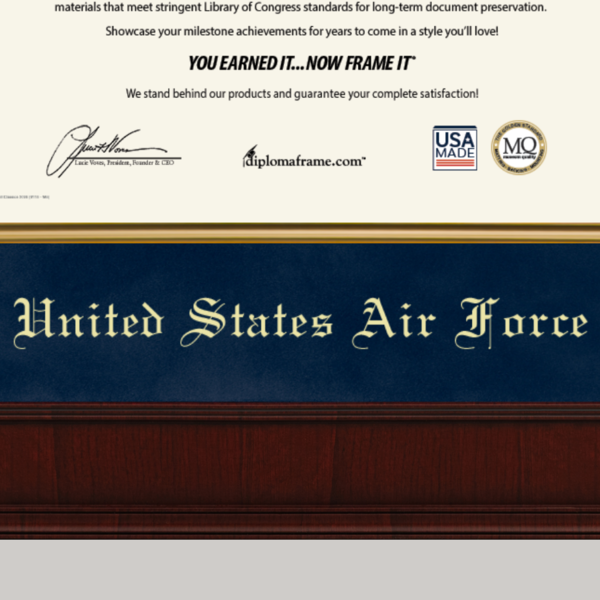 University Of Maryland Global Campus Diploma Frame In Classic Mahogany With Gold Trim With Black & Gold Mats 4 thumbnail image