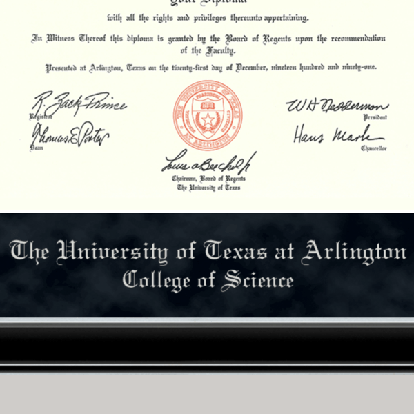 Silver Engraved Medallion Diploma Frame in Onyx Silver The
