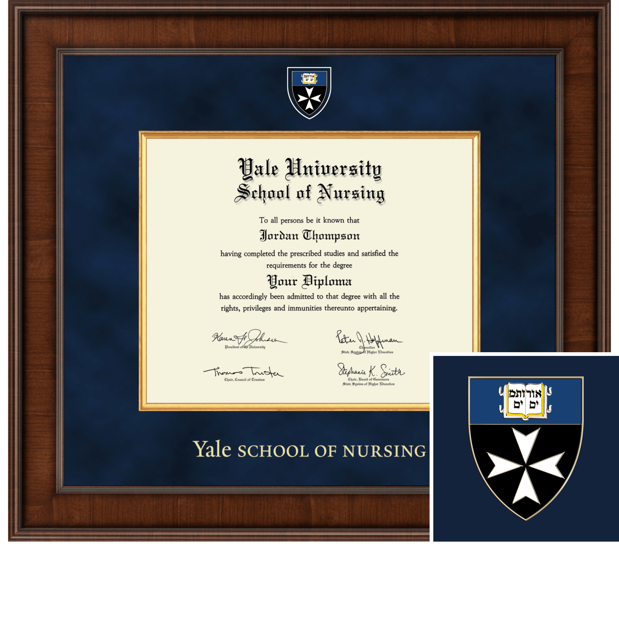 Presidential Masterpiece Diploma Frame in Madison Yale University