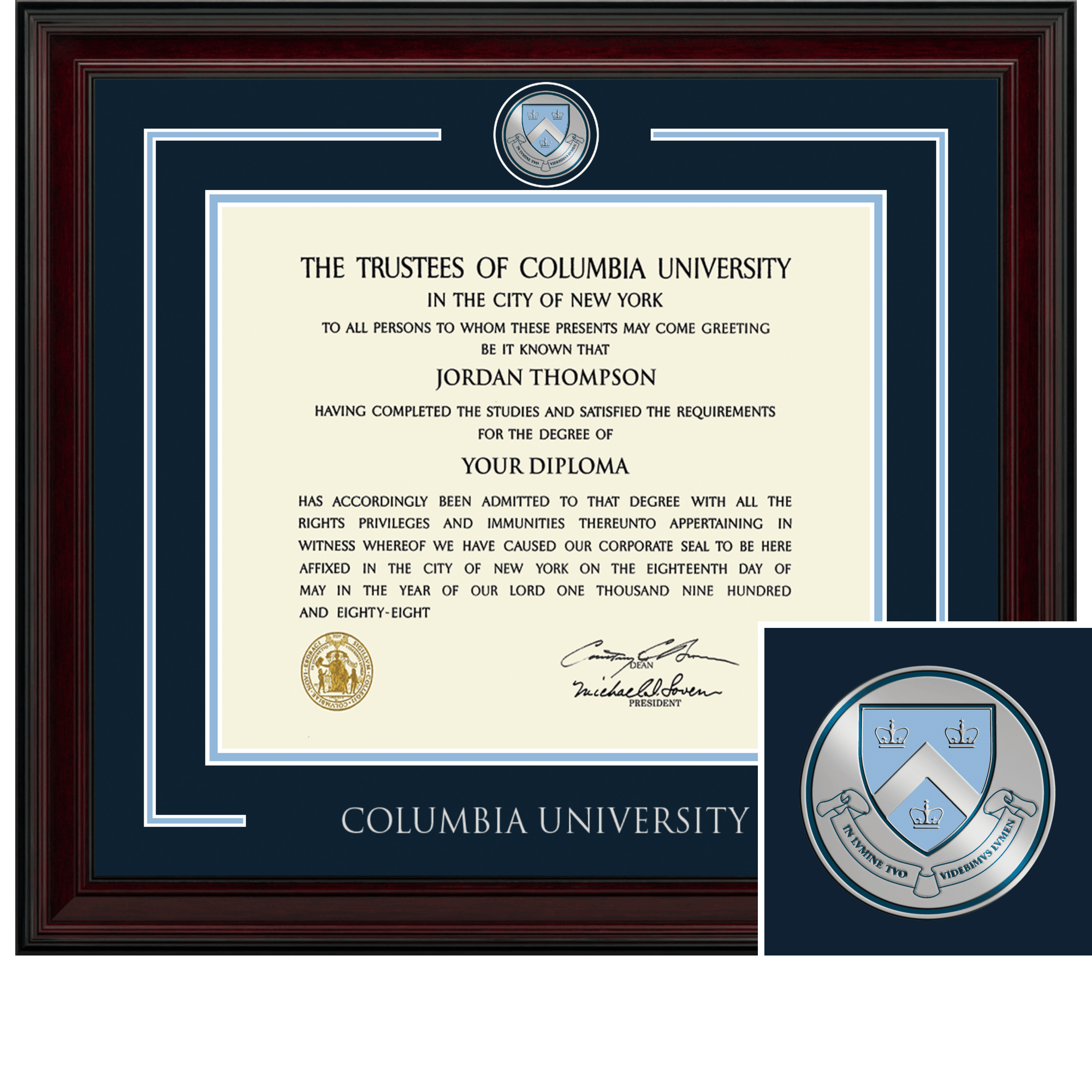Showcase Edition Diploma Frame in Encore Columbia University
