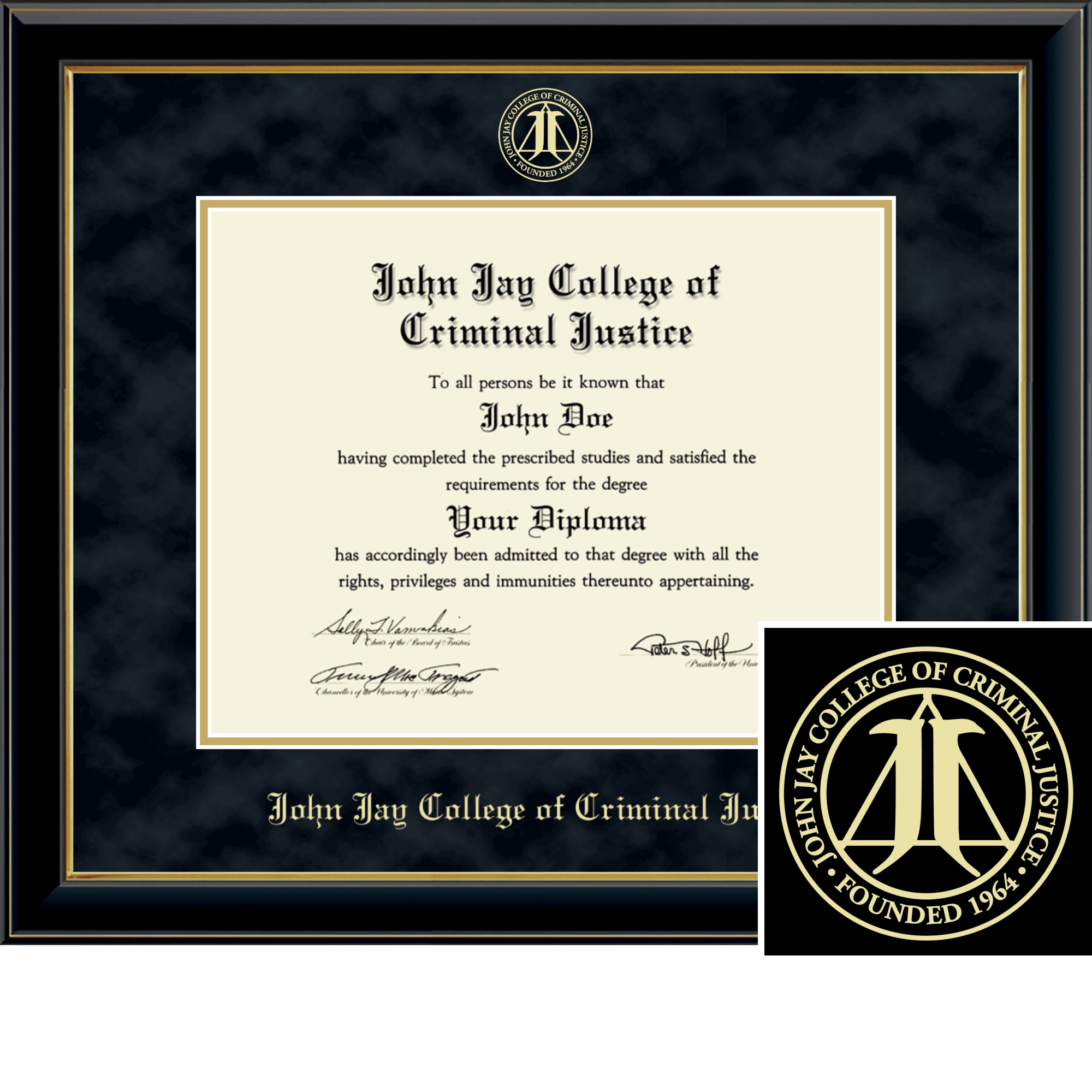 Gold Embossed Diploma Frame, image size:2000x2000