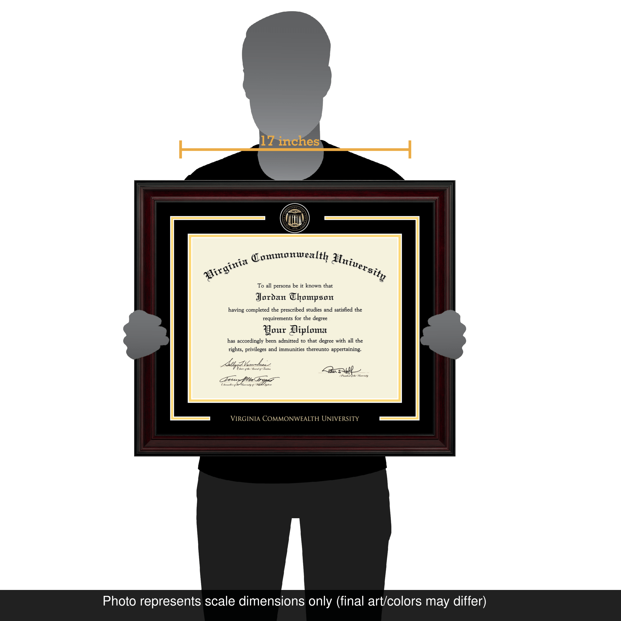 Showcase Edition Diploma Frame in Encore Virginia Commonwealth