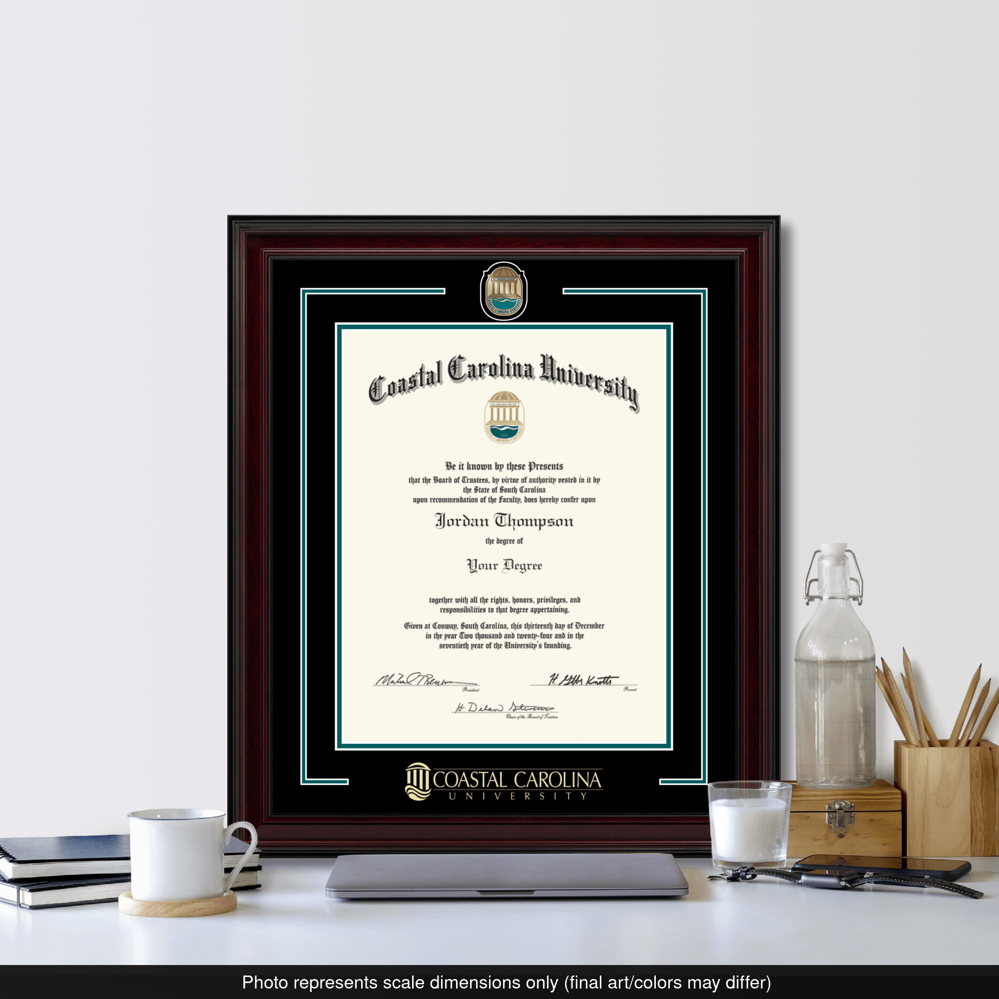 Showcase Edition Diploma Frame in Encore Coastal Carolina