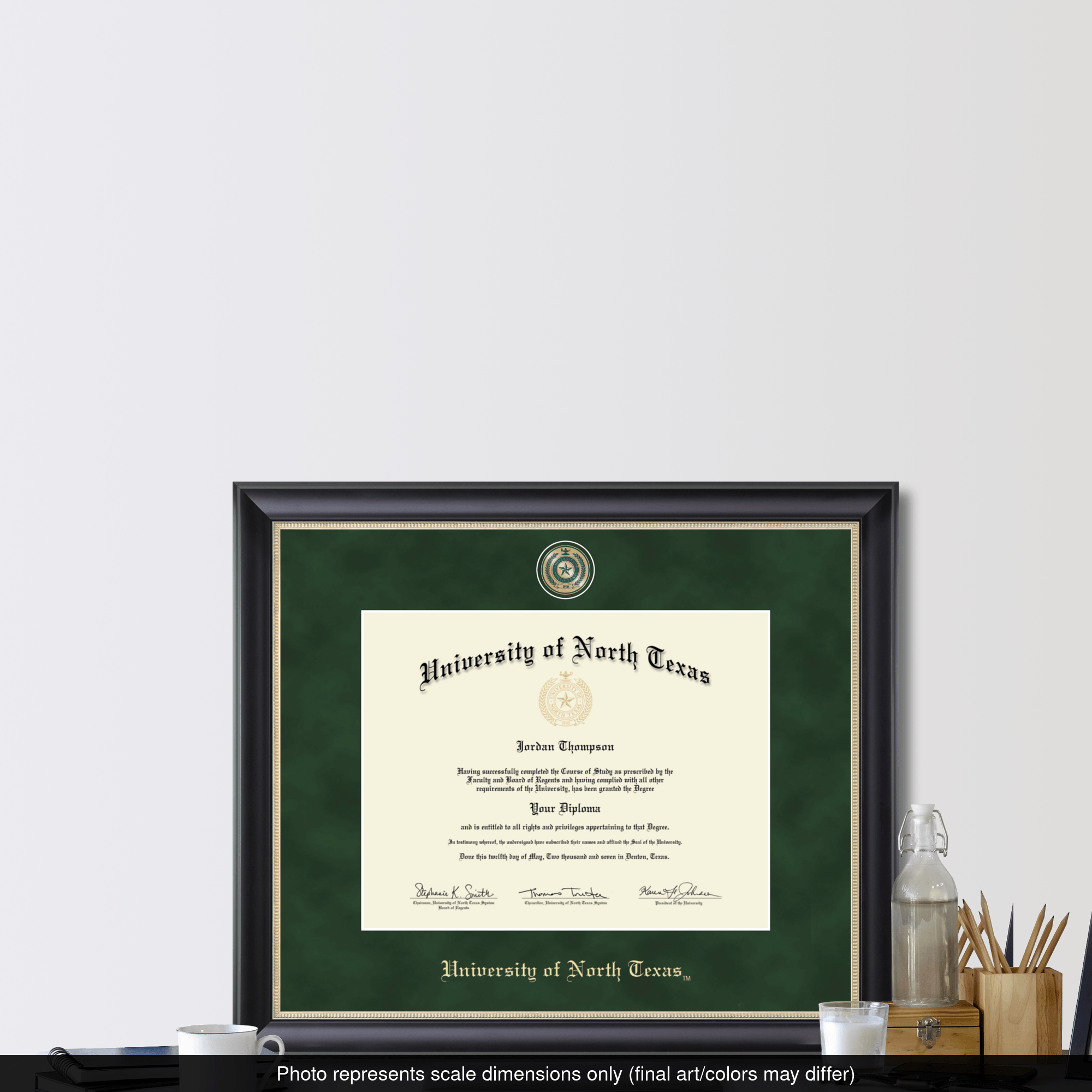 コレクション diploma Regal Edition Diploma Frame in Noir University of North Texas