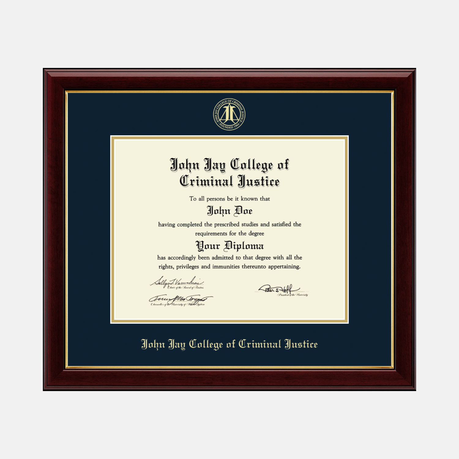 Gold Embossed Diploma Frame, image size:1500x1500
