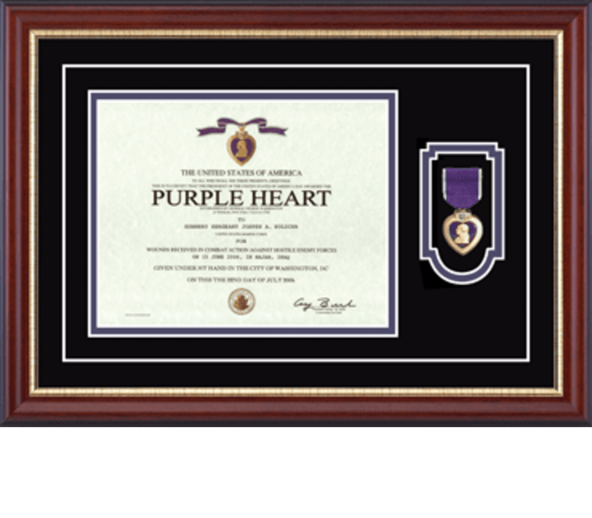 アメリカ米軍 メダル付フォトフレーム 9_43548.png