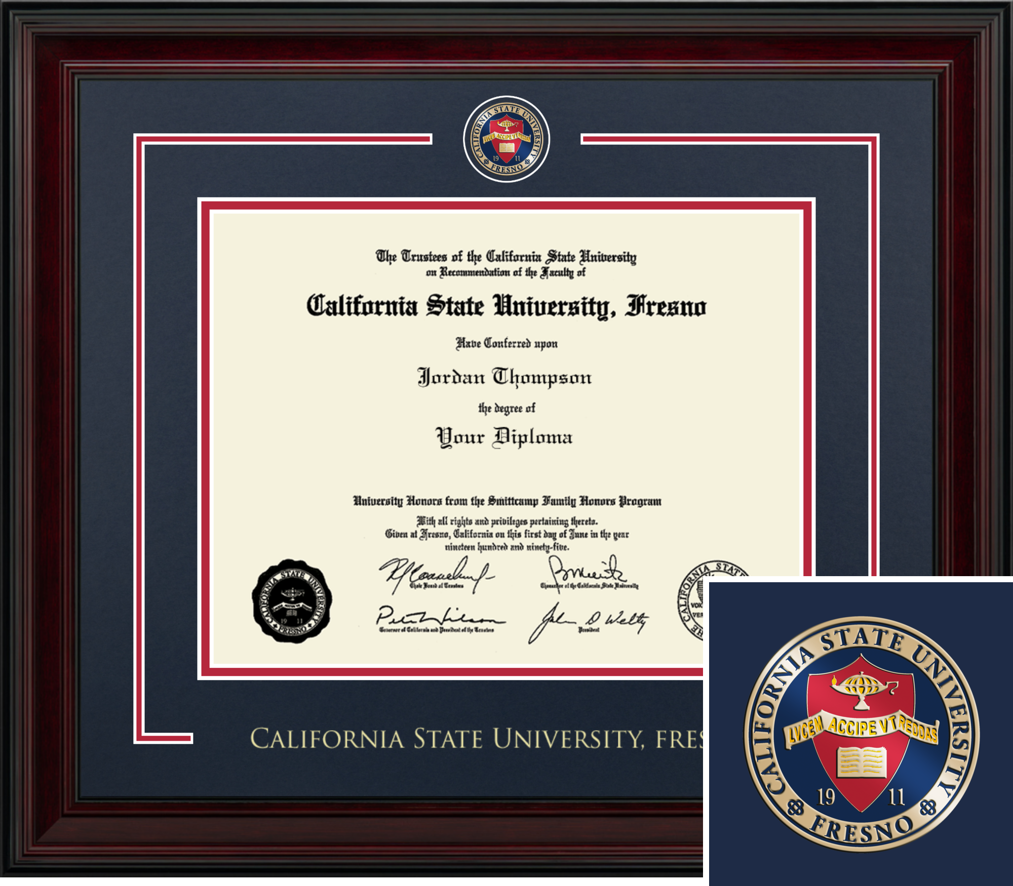 Fresno State Cadre de plaque d'immatriculation en métal NCAA pour l'avant ou l'arrière de la voiture sous licence officielle (anciens Fresno State Cadre de plaque d'immatriculation en métal NCAA pour l'avant ou l'arrière de la voiture sous licence officielle (anciens